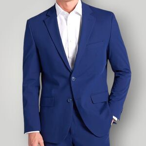 JOS A BANK Tailored fit Mens Blazer Sport Coat 50R 2 Btn Suit Jacket Wool Blue